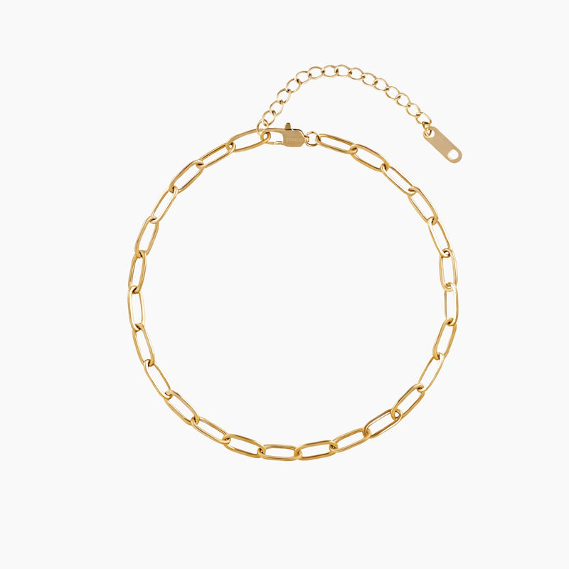 Paper Clip Anklet - 4mm