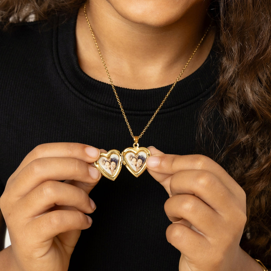 Kids Locket Necklace Photo Pendant