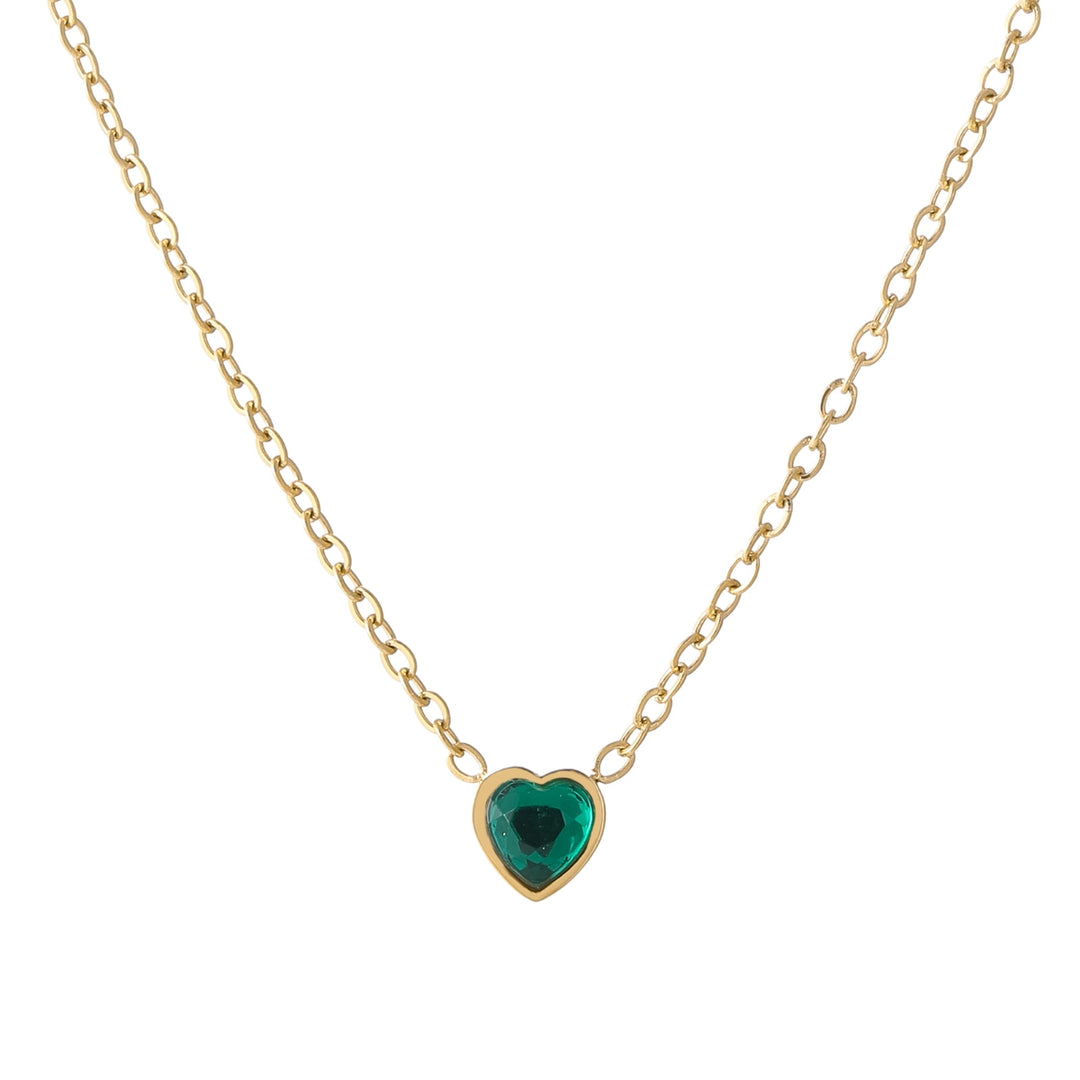 Heart Birthstone Necklace | Necklaces by DORADO