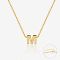 Iced Block Letter Necklace | Necklaces by DORADO