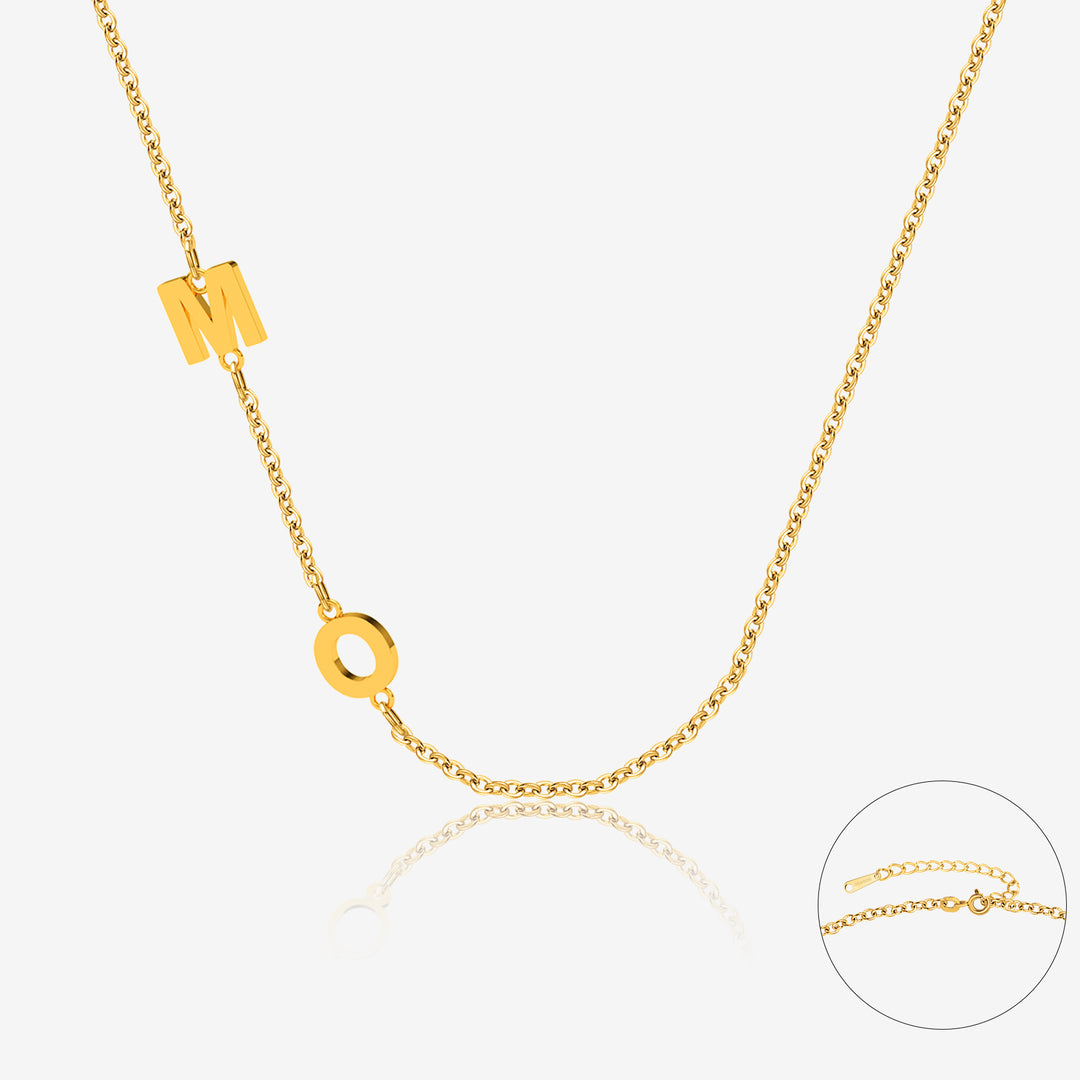 Sideways Initials Necklace | Necklaces by DORADO