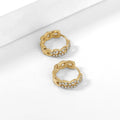 Iced Cuban Link Huggie Earrings | Earrings by DORADO