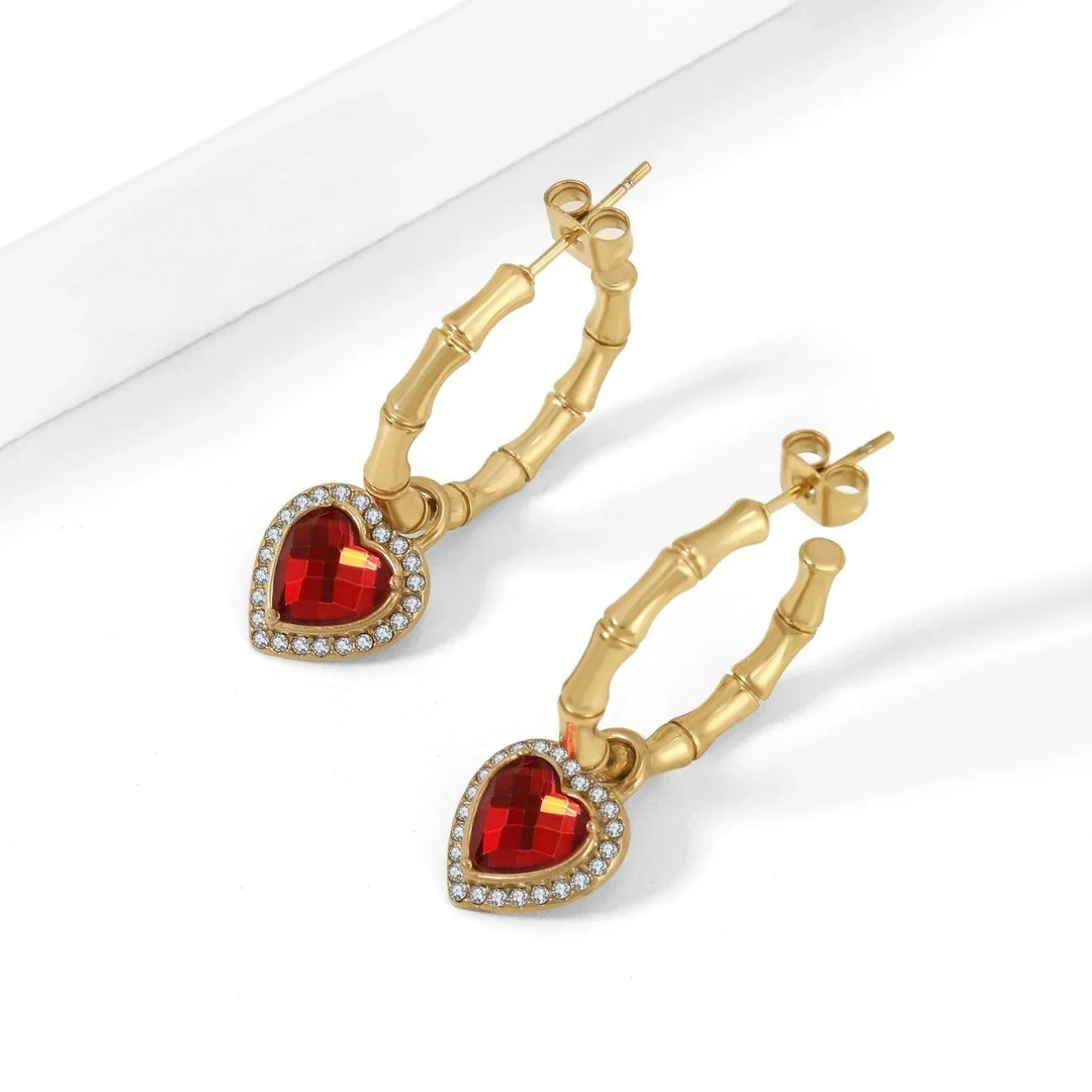 Heart Hoop Earrings | Earrings by DORADO