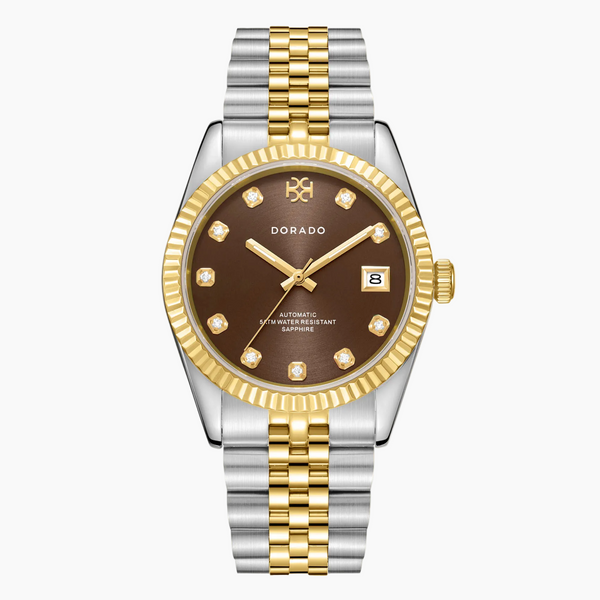 DORADO Two Tone Timeless Watch - Chocolate | Watch by DORADO