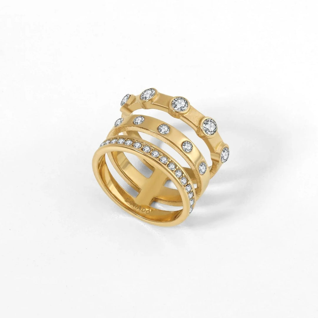 Iced Stacked Ring | Rings by DORADO