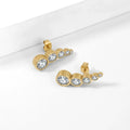 5 Stone Stud Earrings | Earrings by DORADO