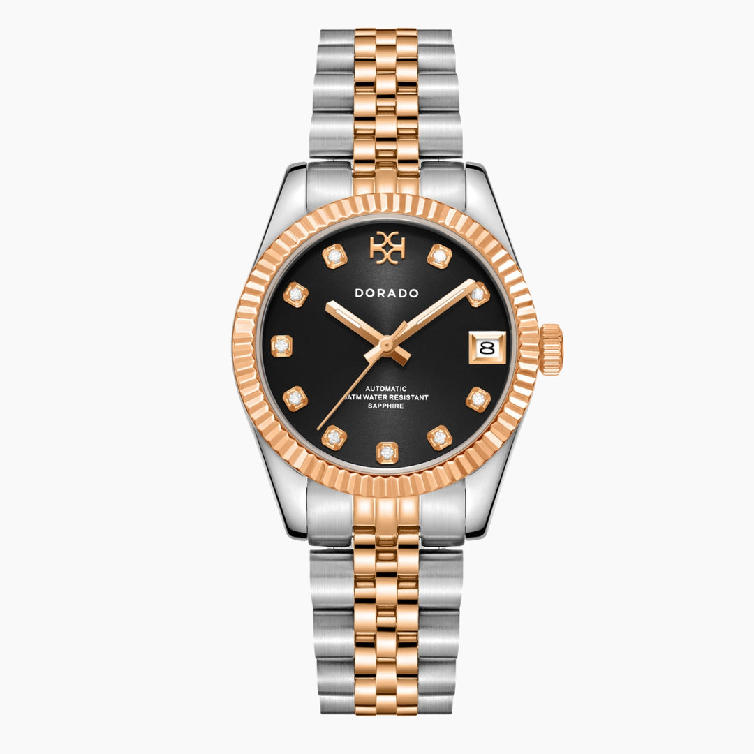 DORADO Rose Two Tone Timeless Watch - Black | Watch by DORADO