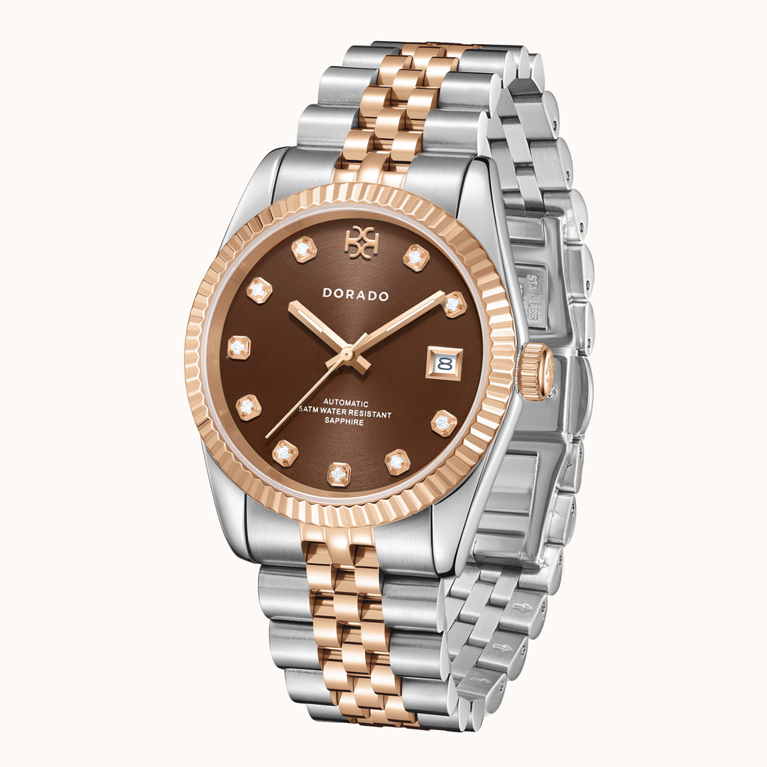 DORADO Rose Two Tone Timeless Watch - Chocolate | Watch by DORADO