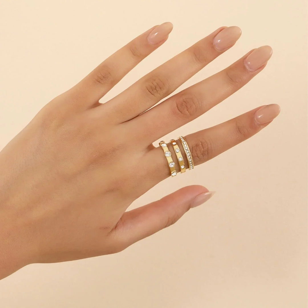 Iced Stacked Ring | Rings by DORADO