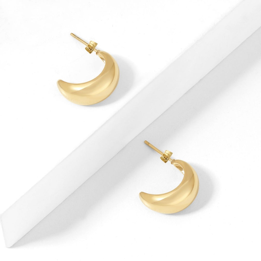 Bold Crescent Stud Earrings | Earrings by DORADO