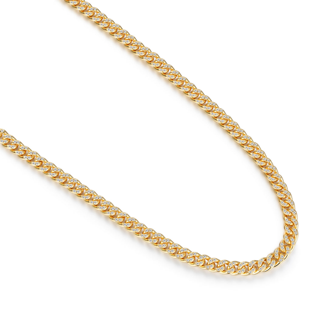 Mens Iced Cuban Link Chain - 5mm