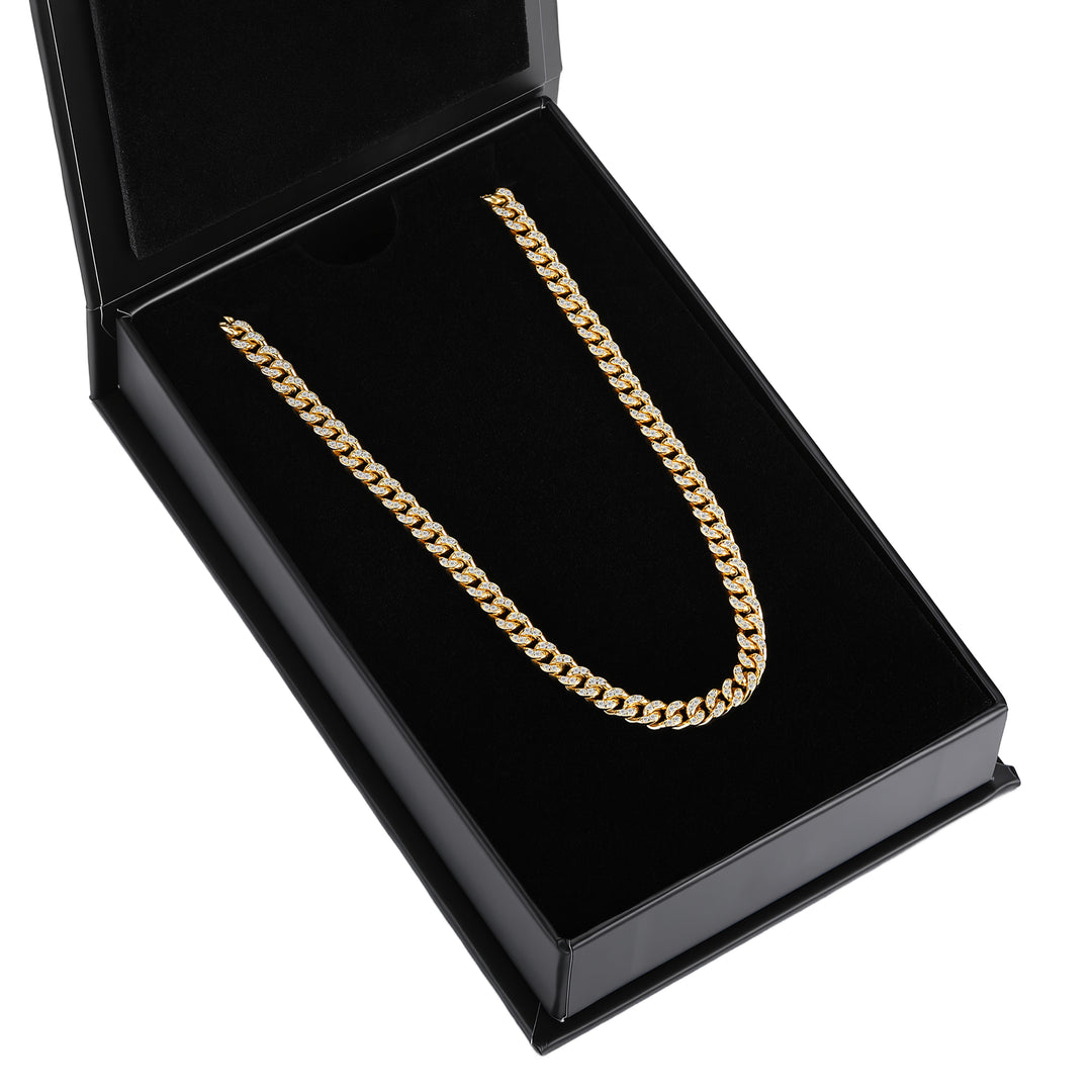 Mens Iced Cuban Link Chain - 5mm