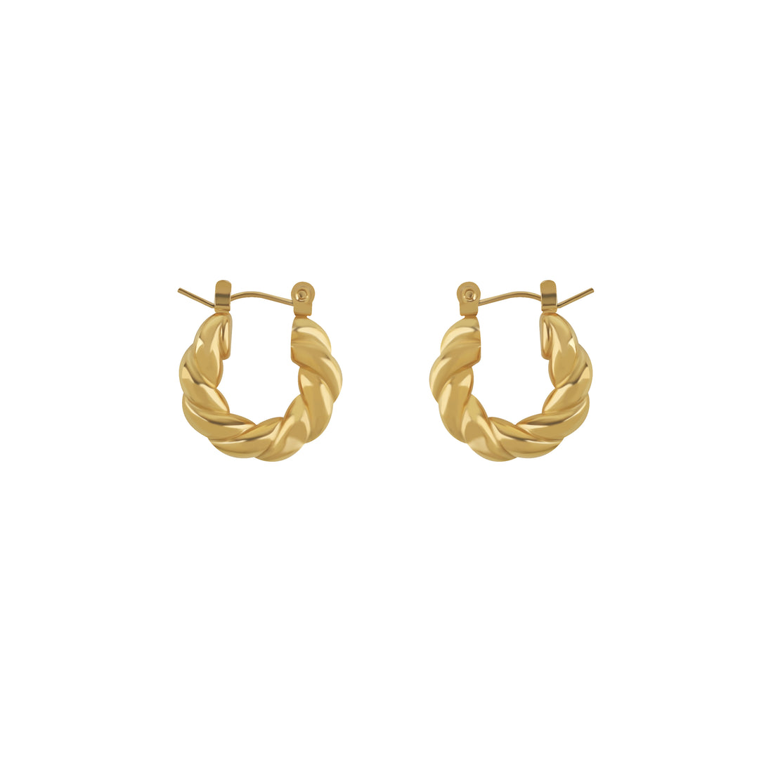 Twist Hoop Earrings | Dorado Fashion