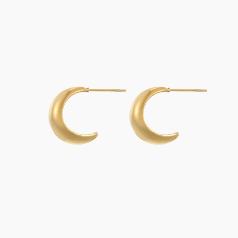 Bold Crescent Stud Earrings