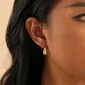 Bold Crescent Stud Earrings