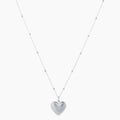 Heart Pendant Necklace w/ Satellite Chain