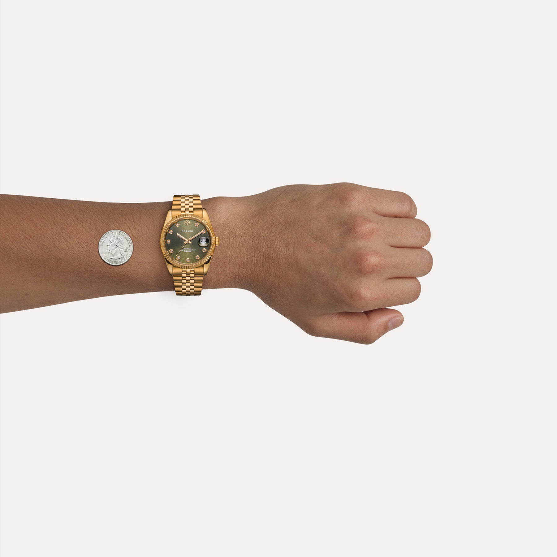 DORADO Gold Timeless Watch - Olive | Watch by DORADO