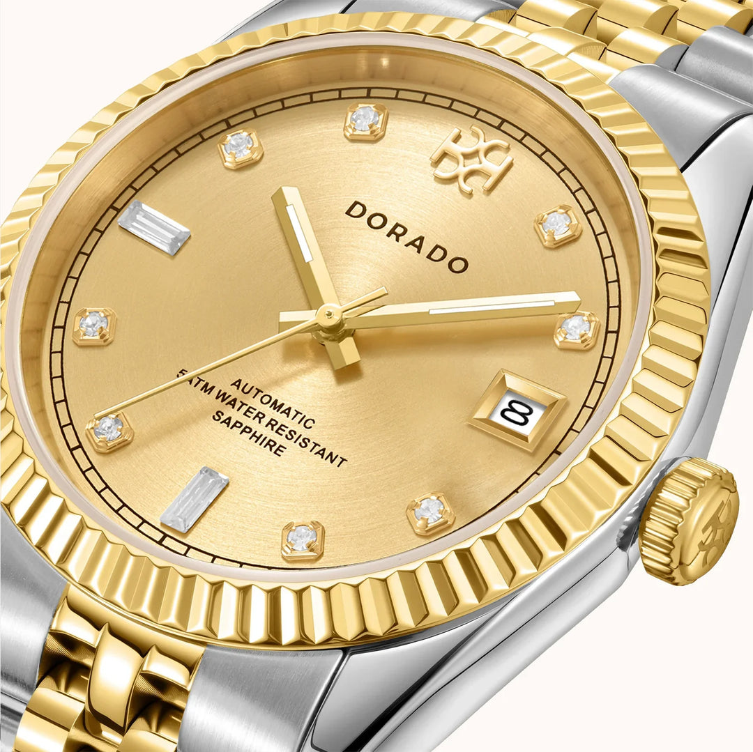 DORADO Two Tone Timeless Watch - Gold w/ SIX9 Markers | Watch by DORADO