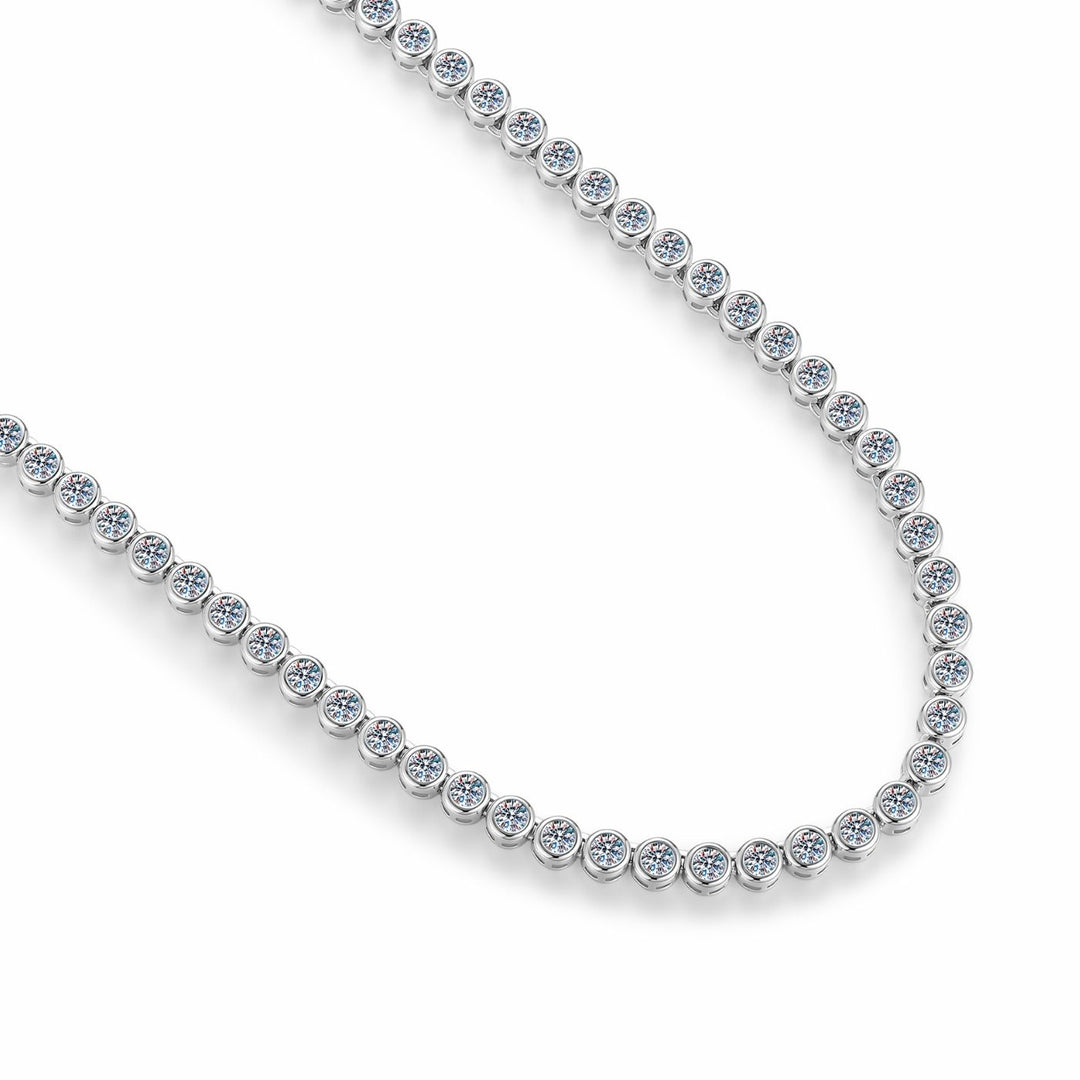 Round Bezel Tennis Chain Necklace | Necklaces by DORADO