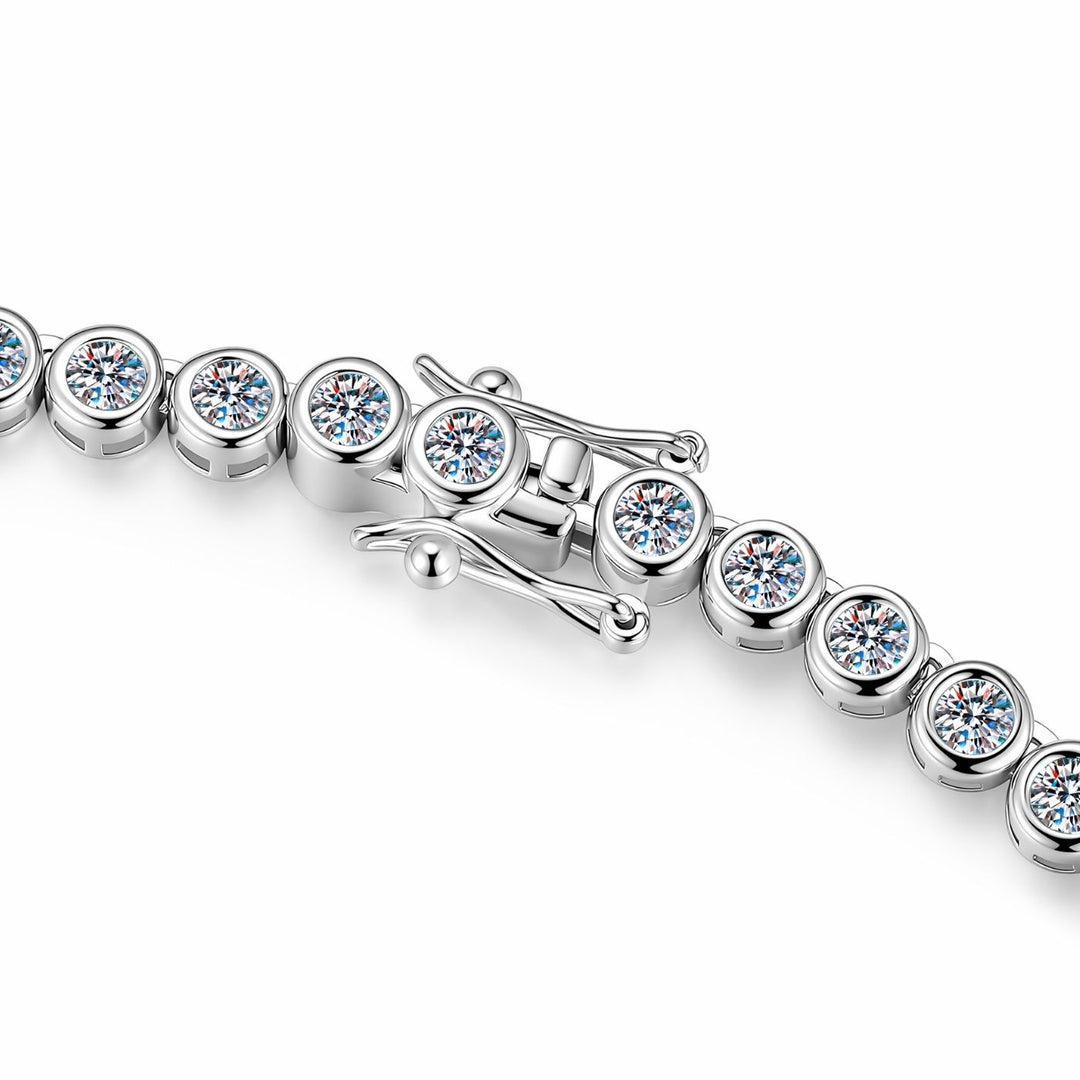 Round Bezel Tennis Chain Necklace | Necklaces by DORADO