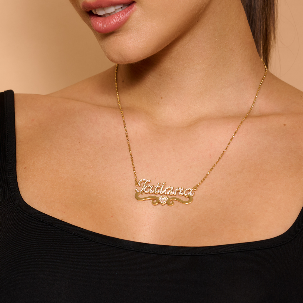 Iced online name necklace