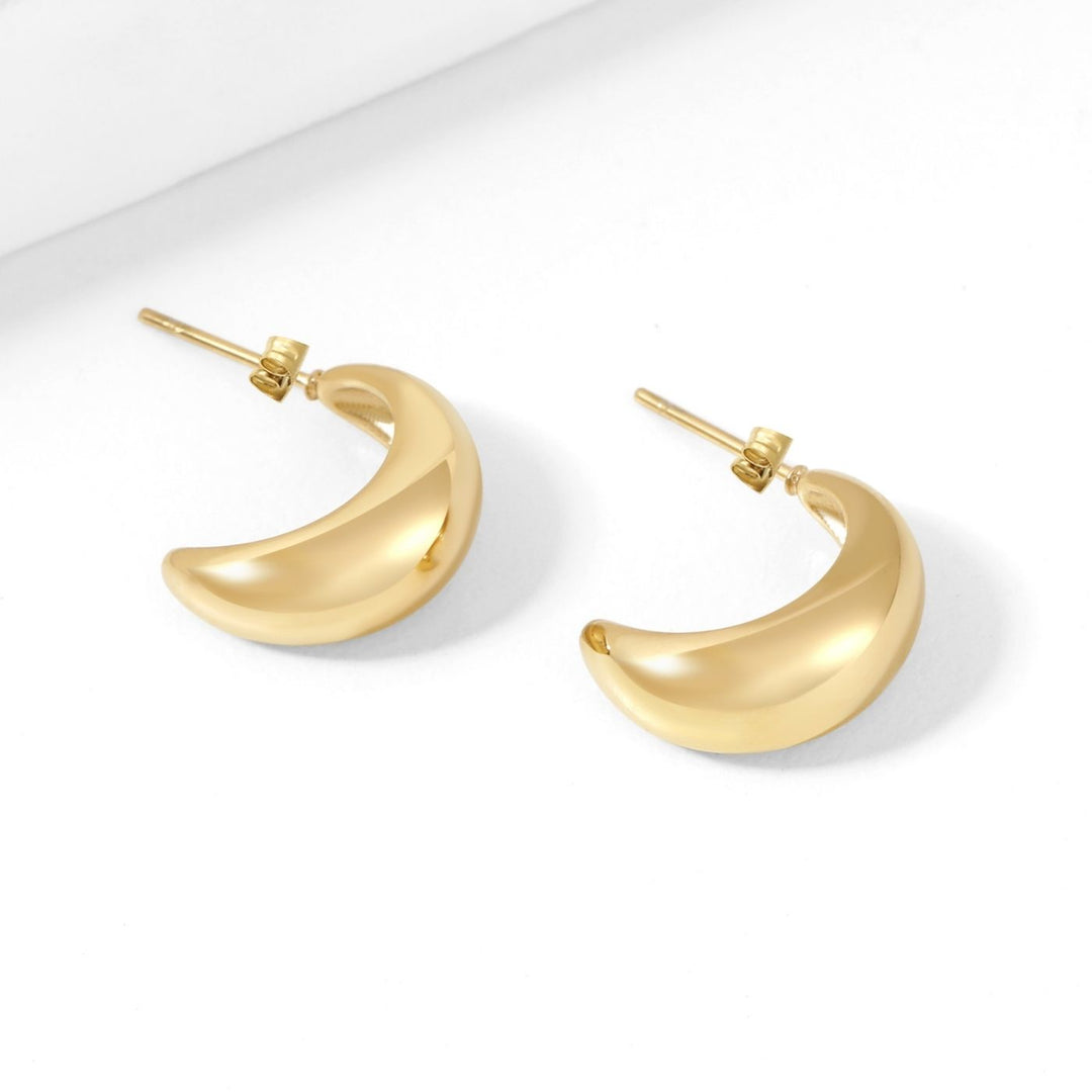 Bold Crescent Stud Earrings | Earrings by DORADO