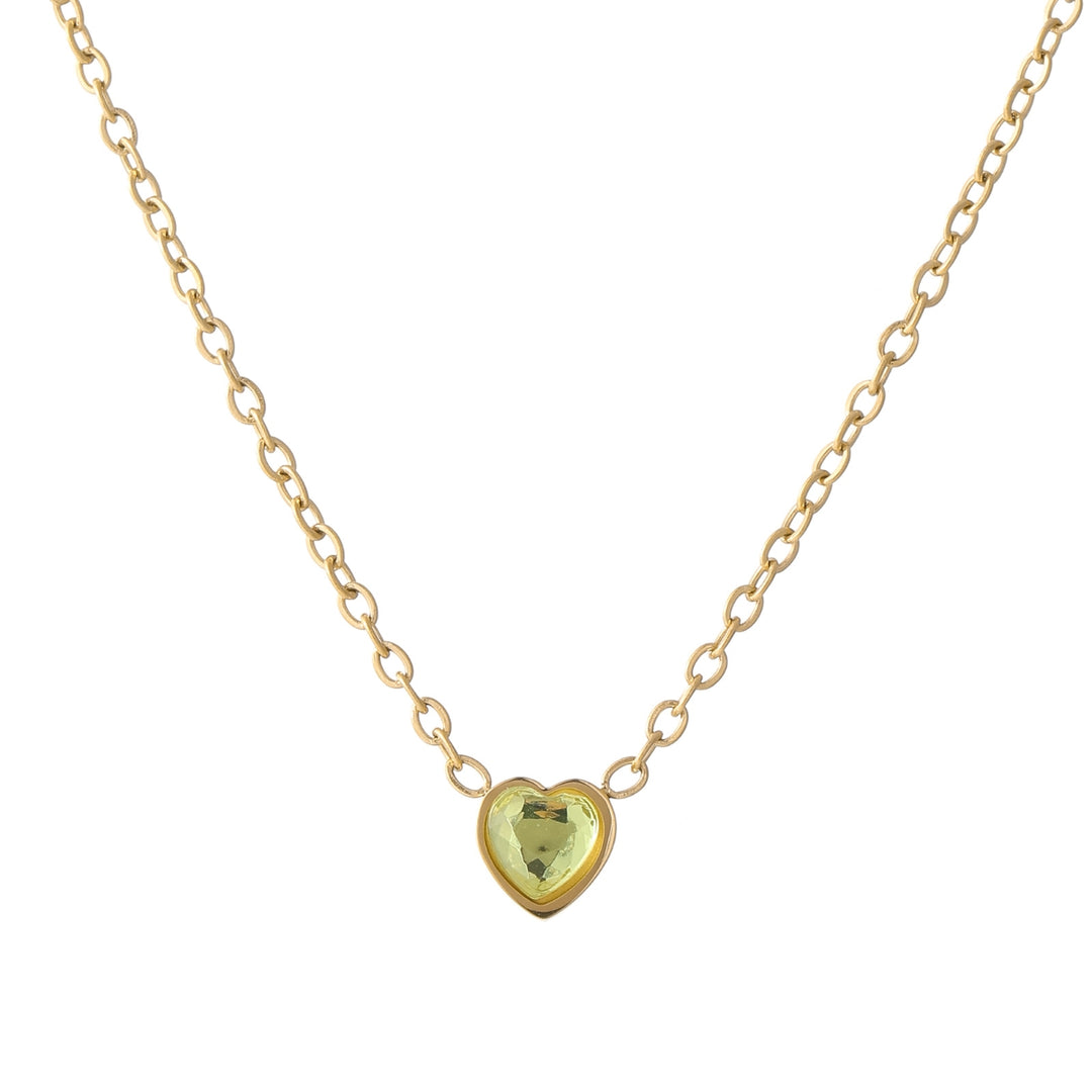 Heart Birthstone Necklace | Necklaces by DORADO