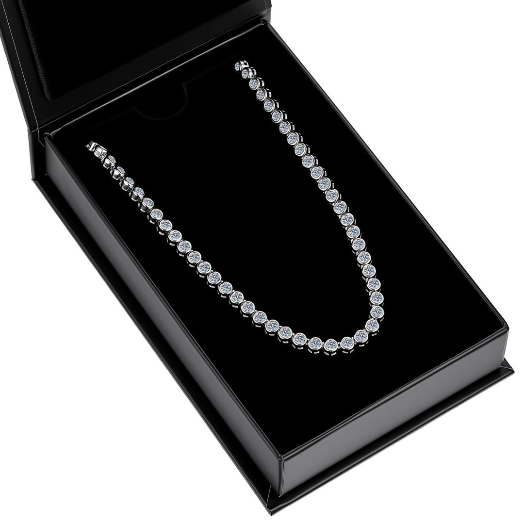 Round Bezel Tennis Chain Necklace | Necklaces by DORADO