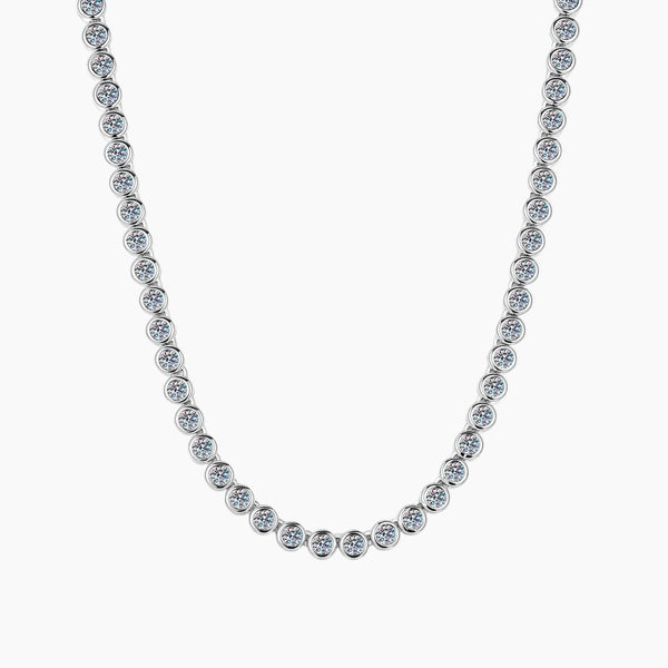 Round Bezel Tennis Chain Necklace | Necklaces by DORADO