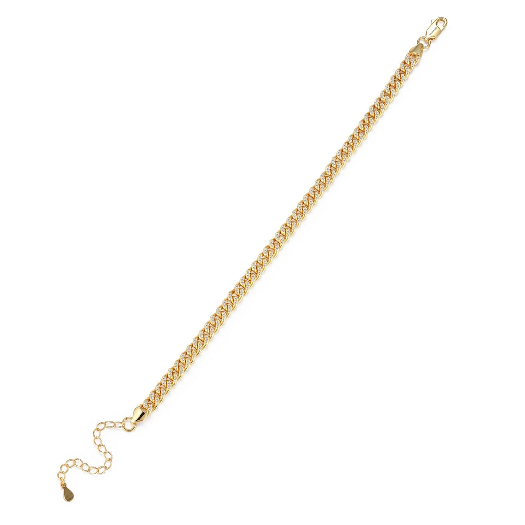 Iced Cuban Link Anklet - 5mm | DORADO
