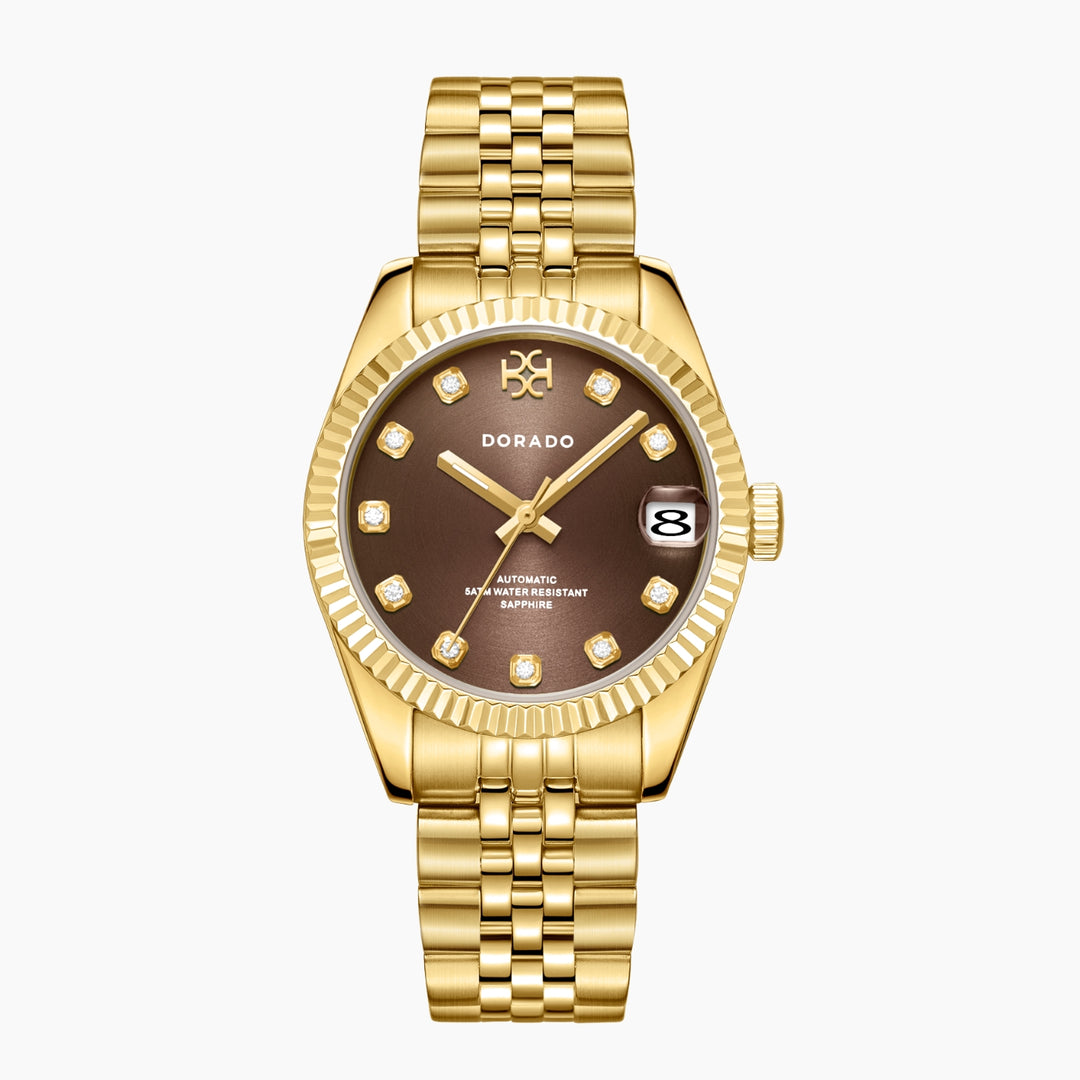 DORADO Gold Timeless Watch - Chocolate | Watch by DORADO