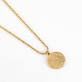 Zodiac Coin Necklace w/ Rope Chain