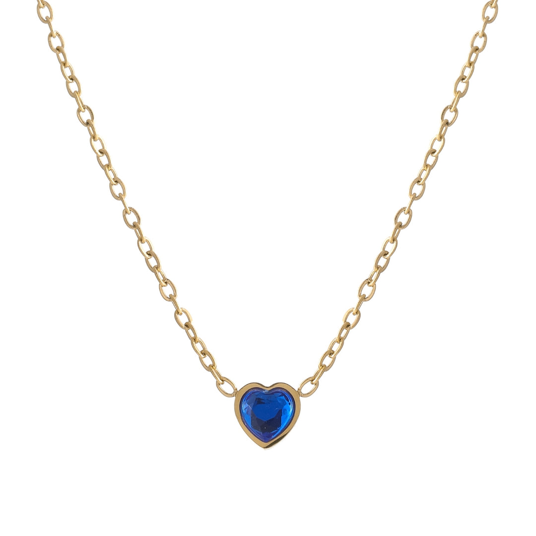 Heart Birthstone Necklace | Necklaces by DORADO