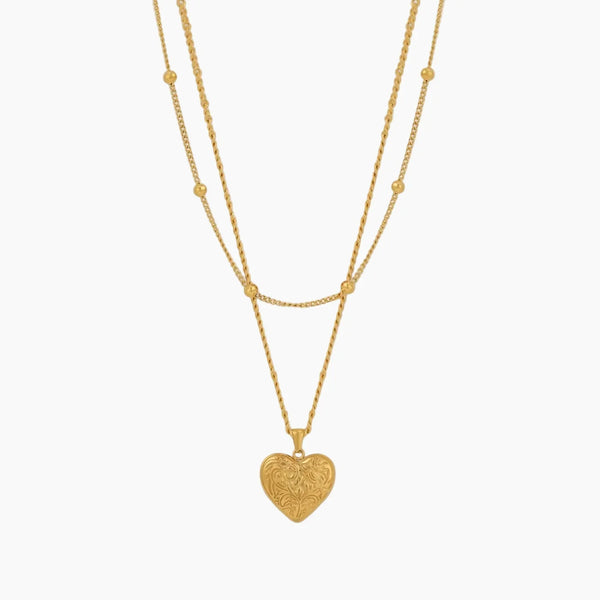 Heirloom Gold Heart Necklace Set | Necklaces by DORADO