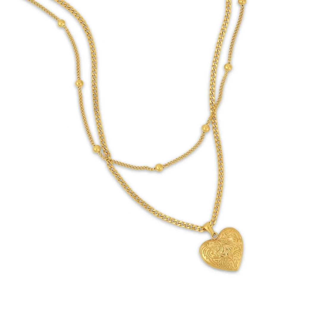 Heirloom Gold Heart Necklace Set | Necklaces by DORADO