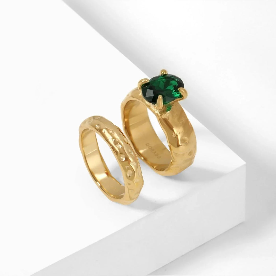 Heirloom Oval Stone Ring Set | Rings by DORADO