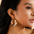 Round Twisted Hoop Earrings