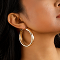 Chunky Hollow Hoop Earrings