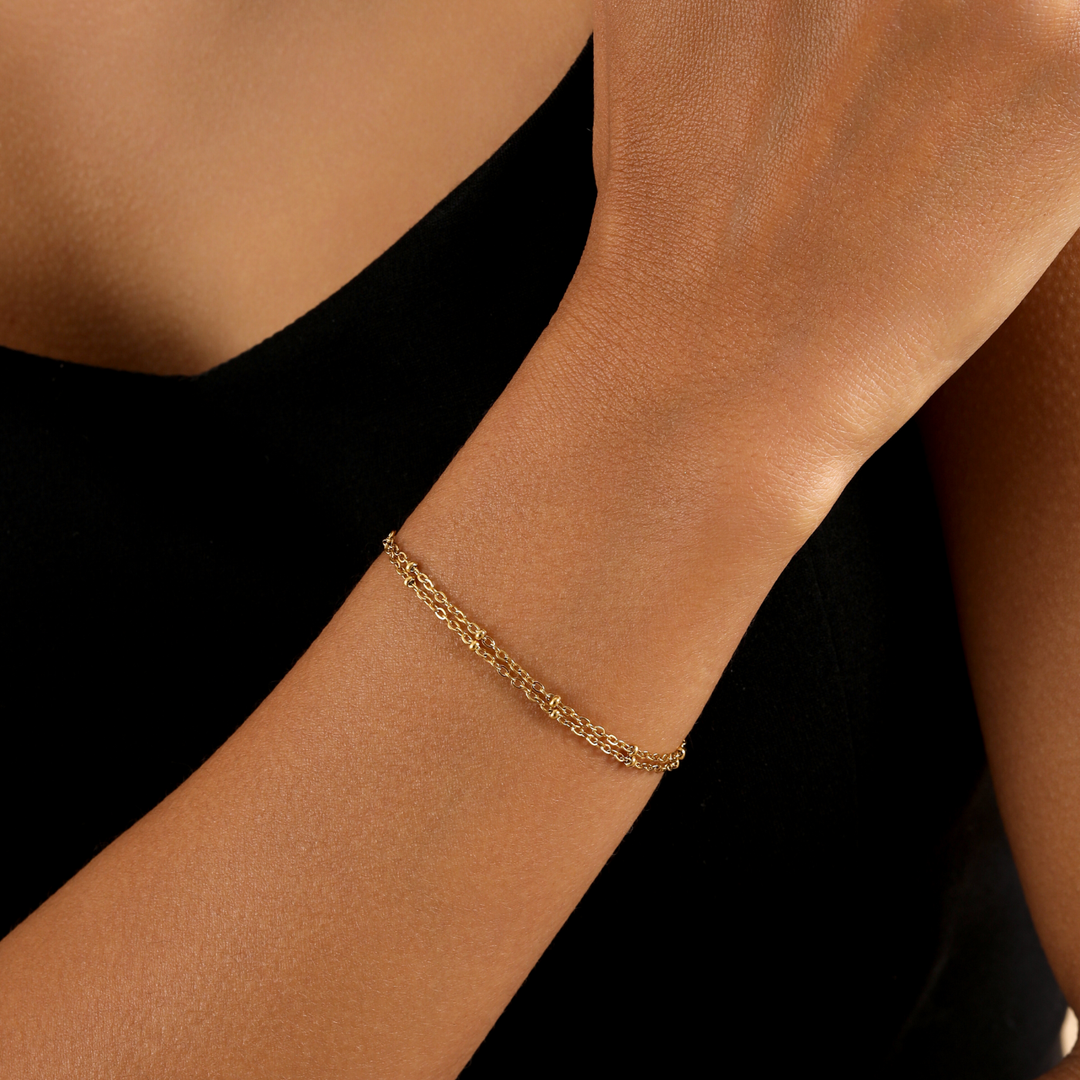 Double Satellite Chain Bracelet | Bracelets by DORADO