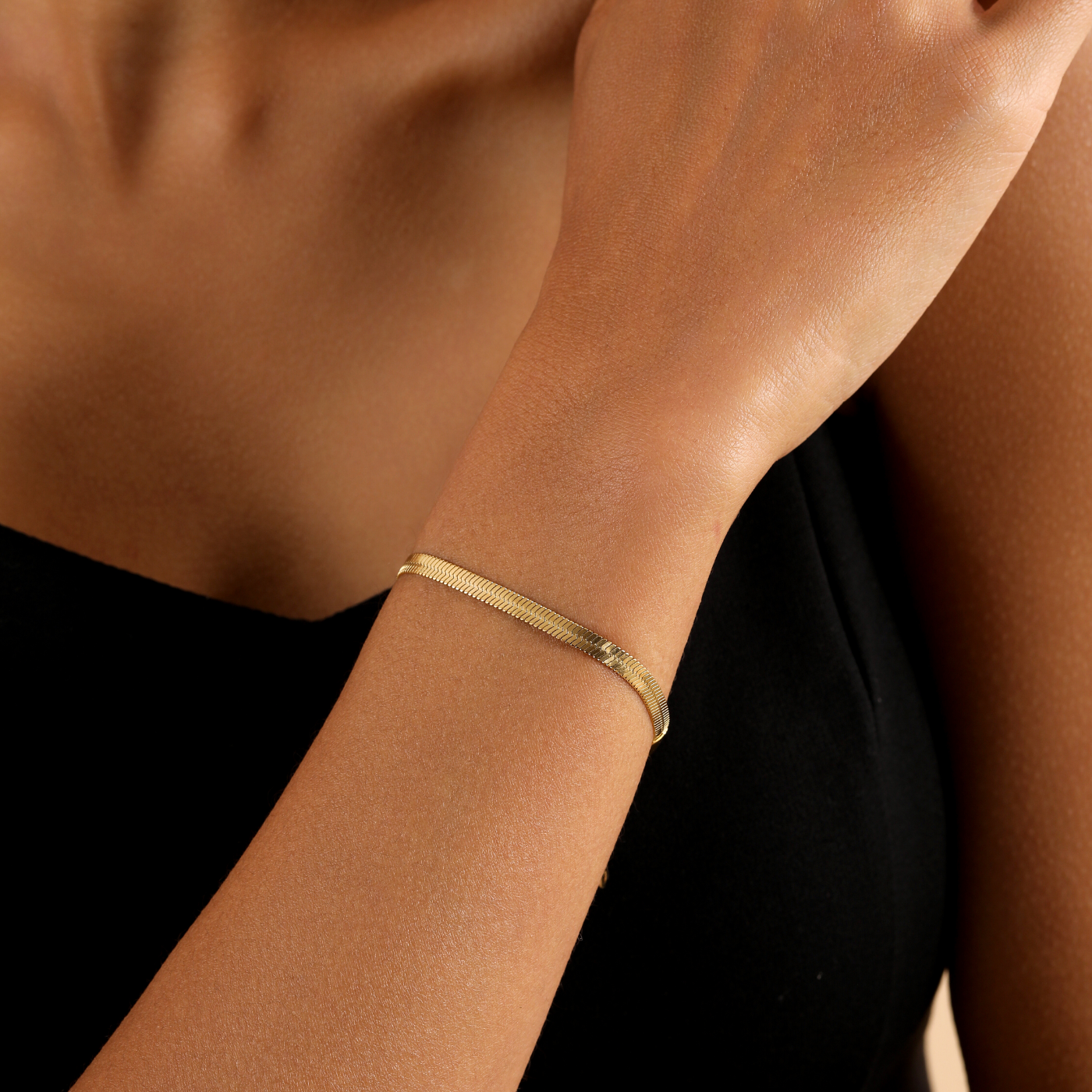 Herringbone Bracelet - 4mm | Bracelets by DORADO