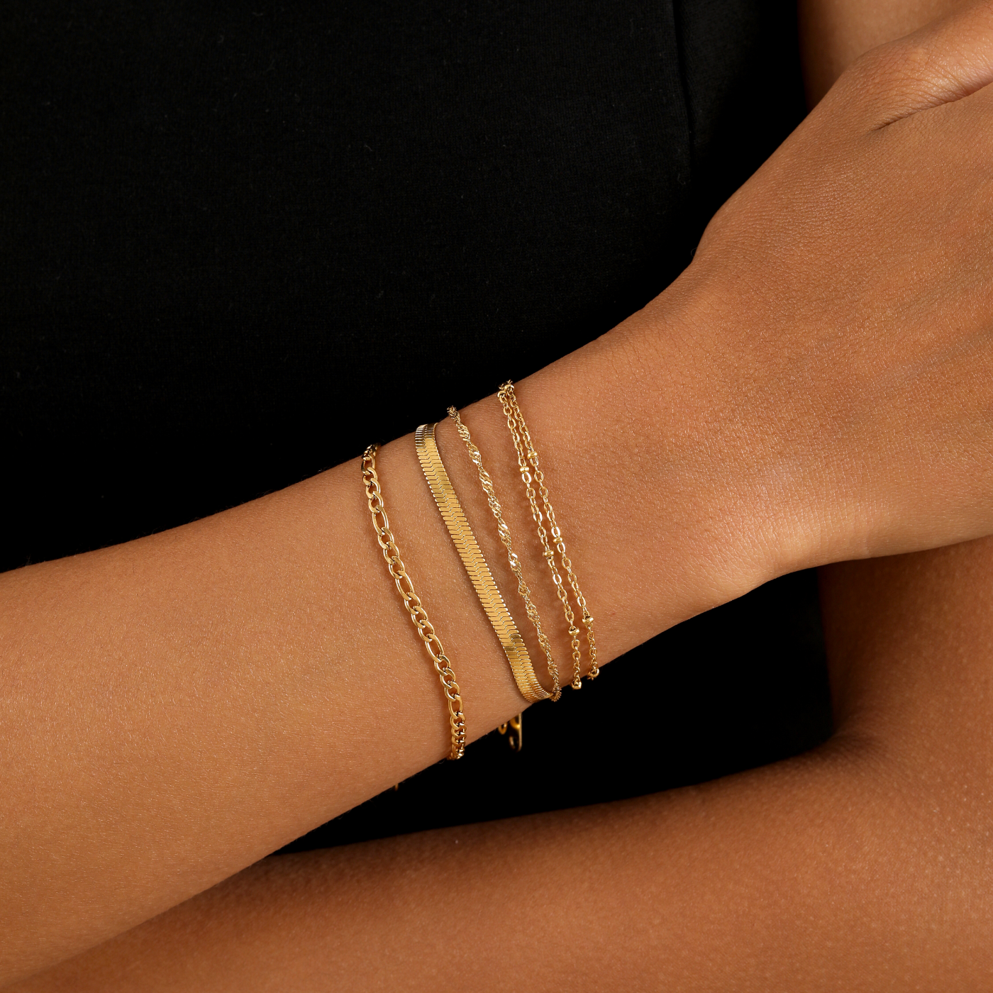 Herringbone Bracelet - 4mm | Bracelets by DORADO