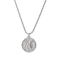 Zodiac Coin Necklace w/ Rope Chain