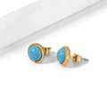 Heirloom Turquoise Bezel Stud Earrings | Earrings by DORADO
