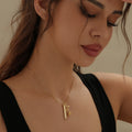 Engraved Rose Bar Necklace | Necklaces by DORADO