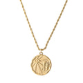 Zodiac Coin Necklace w/ Rope Chain