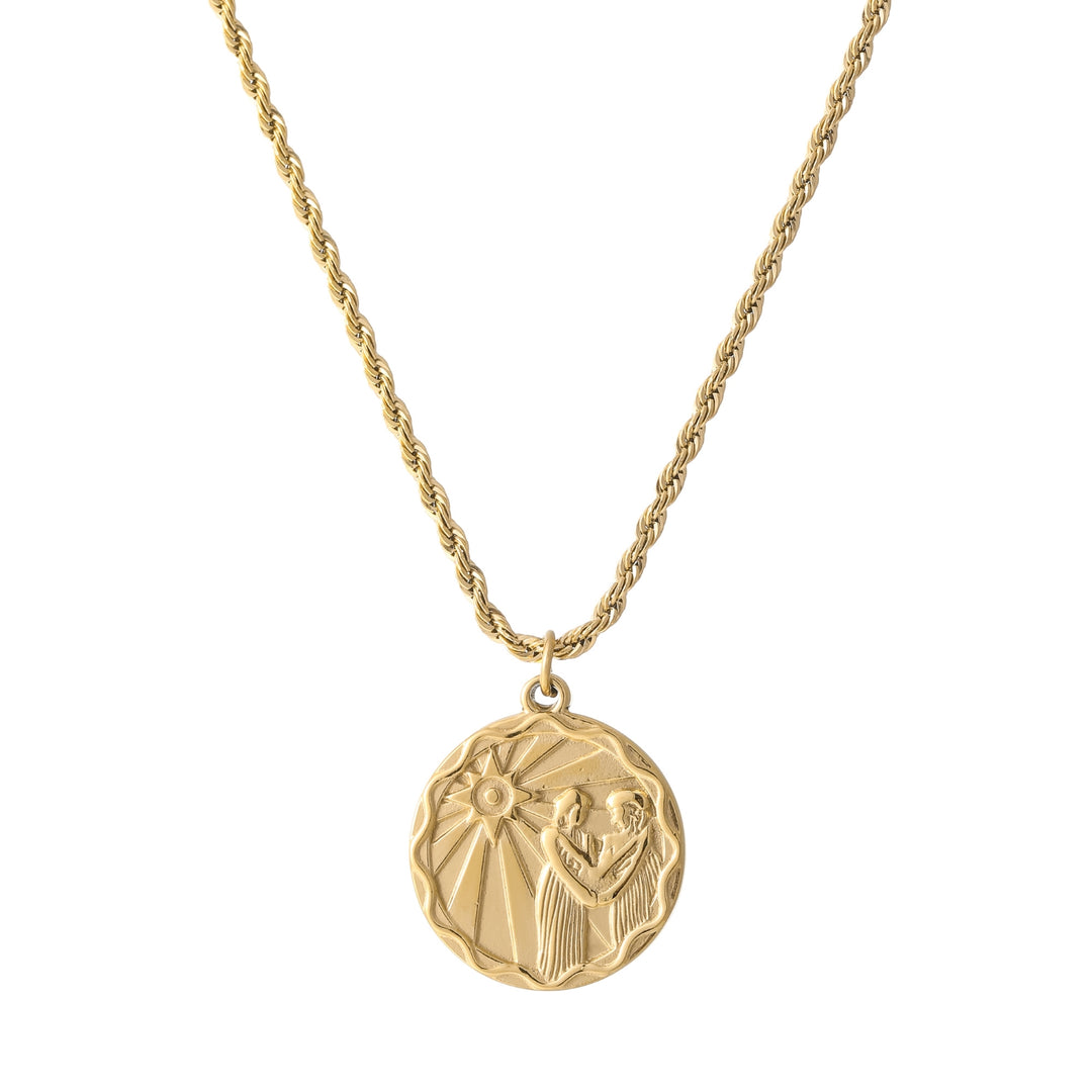 Zodiac Coin Necklace w/ Rope Chain | Necklaces by DORADO