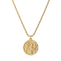 Zodiac Coin Necklace w/ Rope Chain