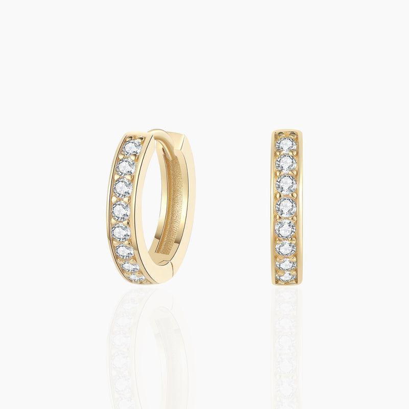 Moissanite Hoop Earrings | Earrings by DORADO