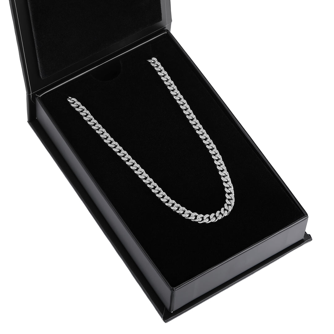 Mens Iced Cuban Link Chain - 5mm