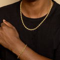 Mens Rope Chain Bracelet - 6mm